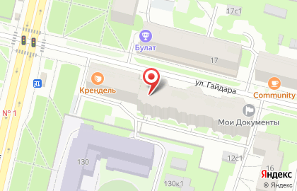 СберБанк на улице Гайдара на карте