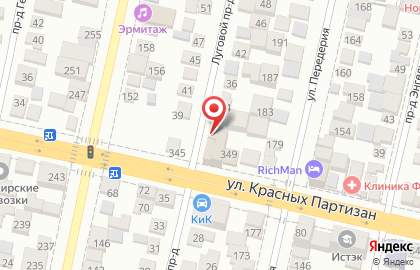 Школа-студия DN Studio на улице Красных Партизан на карте