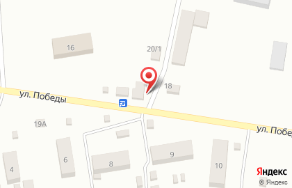 Продуктовый магазин на ул. Победы, 18 на карте