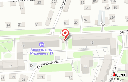 Продуктовый магазин в Брянске на карте
