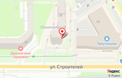 Мебельный салон Интера на улице Строителей на карте