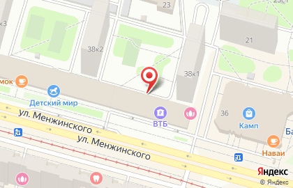Кредитный потребительский кооператив Московский Финансовый Центр на улице Менжинского на карте