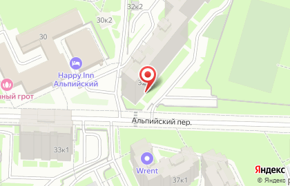 Ателье Иголочка в Альпийском переулке на карте