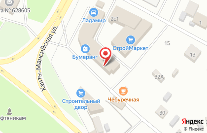 Магазин АвтоЭМ на Ханты-Мансийской улице на карте