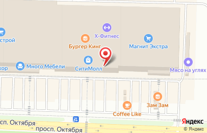 Зоомагазин Пиранья на проспекте Октября на карте