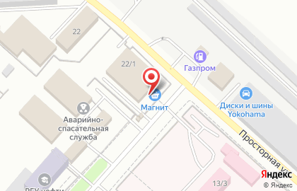 Торговый комплекс Просторный на улице Юных Ленинцев на карте