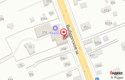 Завод Атлант на Выборгском шоссе на карте