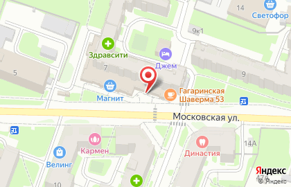 Салон цветов Амелия на Московской улице на карте