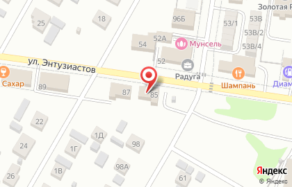 Реформа на улице Энтузиастов на карте