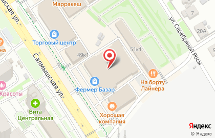 Сеть цветочных мастерских Роза 25 на Салмышской улице на карте