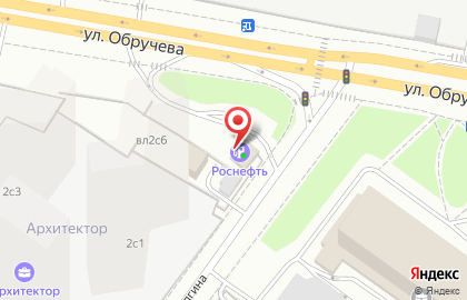 АЗС ТНК на улице Обручева на карте