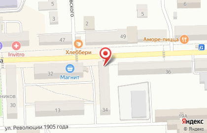 Продуктовый магазин на улице Ленина на карте