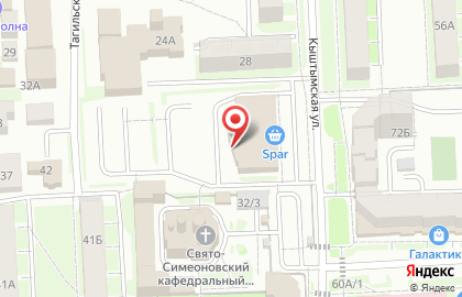 Spar на Кыштымской улице на карте