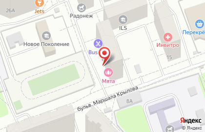 Салон-парикмахерская Мята на бульваре Маршала Крылова на карте