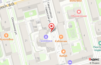 ОАО Банк Александровский на Гаванской улице на карте