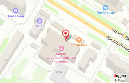 Банно-оздоровительный комплекс Банно-оздоровительный комплекс на проспекте Ленина на карте
