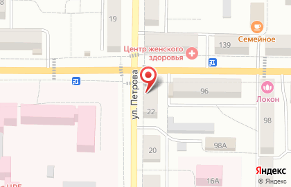 Магазин Хозяюшка на улице Петрова на карте