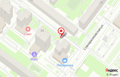 Стик на Совнаркомовской улице на карте