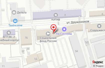 Клиентская служба по Коминтерновскому району, Управление пенсионного фонда РФ в г. Воронеже на карте