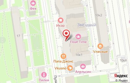 Стоматологическая клиника Икар на Пулковской улице на карте