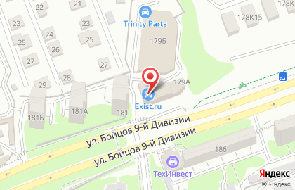Магазин автозапчастей Exist.ru в Центральном районе на карте