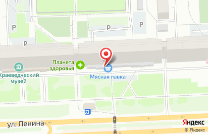 Продуктовый магазин Мясная лавка на улице Ленина на карте