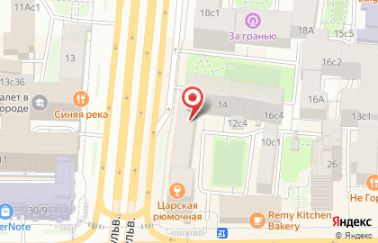 Супермаркет Густо на Новинском бульваре на карте