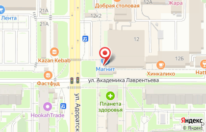 Киоск фастфудной продукции в Ново-Савиновском районе на карте
