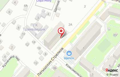 Торгово-сервисная компания Квант на улице Латышских Стрелков на карте
