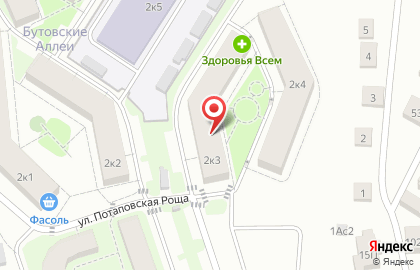 Бутовские аллеи, микрорайон, ООО ПОЛИР М на Бунинской Аллее на карте