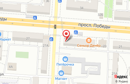 Магазин молочной продукции на проспекте Победы на карте