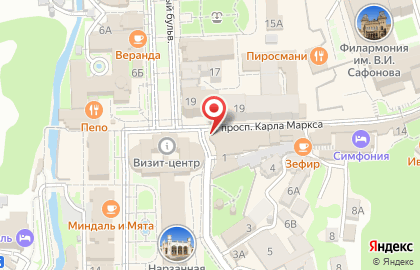 Продовольственный магазин Центральный в Кисловодске на карте