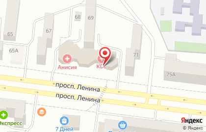 Медицинская лаборатория Медис на проспекте Ленина на карте