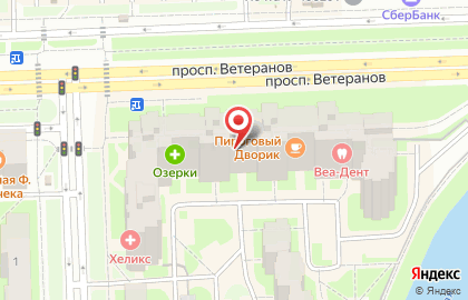 ЛенЦветТорг на проспекте Ветеранов на карте
