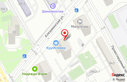 Продуктовый магазин в Москве на карте