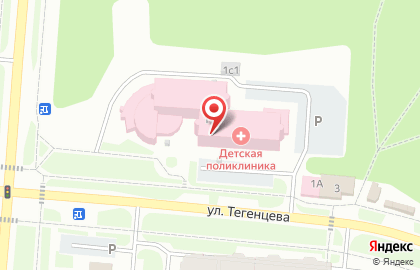 Детская поликлиника ФГБУЗ ЦМСЧ №31 ФМБА Р на улице Тегенцева на карте