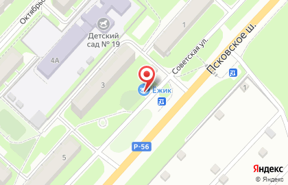 Магазин Ежик в Великом Новгороде на карте