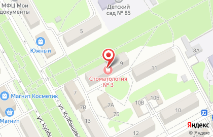 Стоматологическая поликлиника №3 в Барнауле на карте