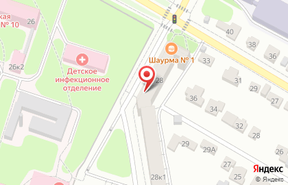 Продуктовый магазин Городской на улице Крупской на карте