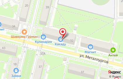 Магазин Банзай на улице Металлургов на карте