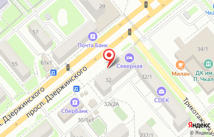 Емеля на проспекте Дзержинского на карте