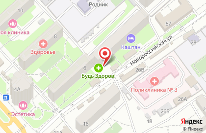 Магазин хлебобулочных изделий на Новороссийской улице на карте