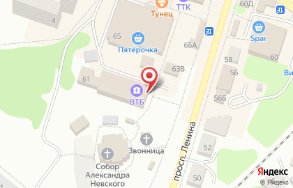 Банк ВТБ в Калининграде на карте