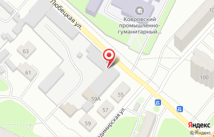 Авторемонтная мастерская на Владимирской улице на карте