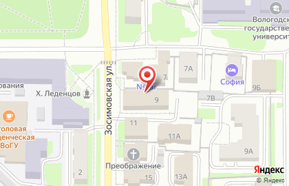 Профиль Центр на Зосимовской улице на карте