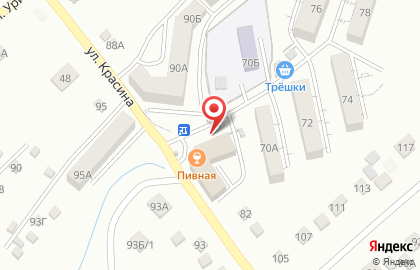 Магазин фруктов и овощей на улице Красина на карте