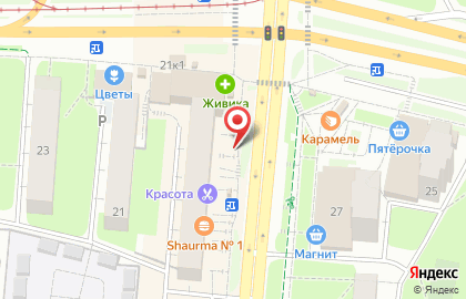 Киоск по продаже фруктов и овощей в Индустриальном районе на карте