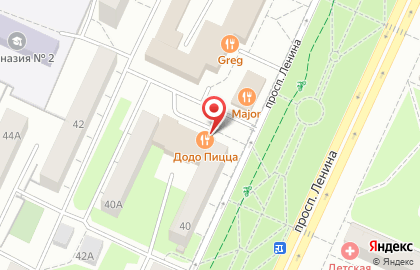 Пиццерия Додо Пицца на проспекте Ленина на карте