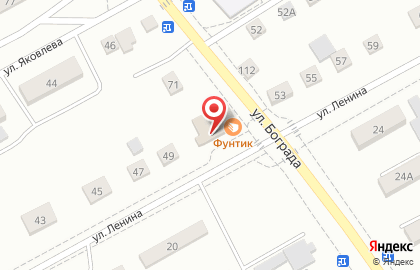 Фирменный магазин Саянский мясокомбинат на улице Ленина на карте