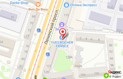 Магазин косметики Yves Rocher на Ленинском проспекте на карте